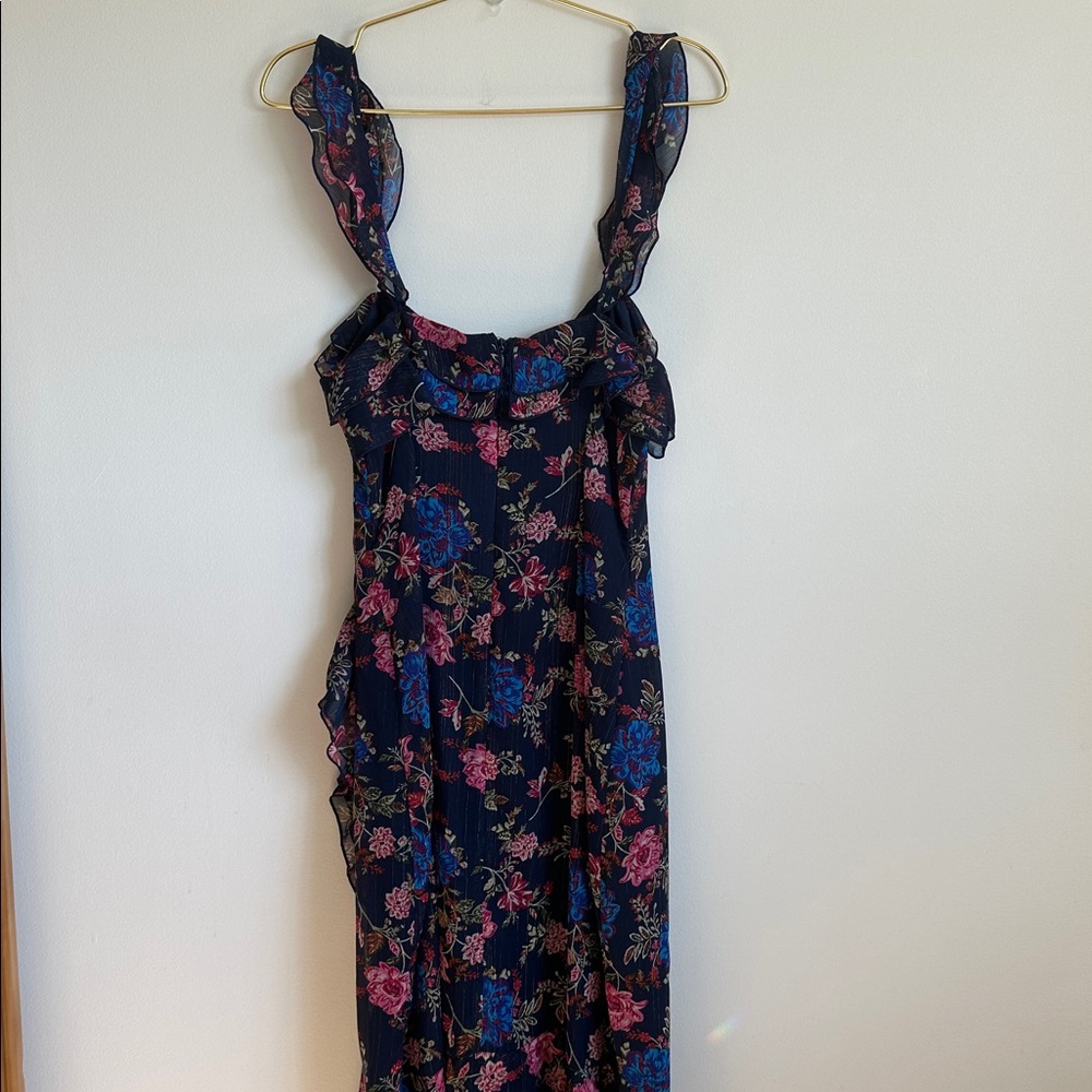 WAYF Issy Ruffle Strap Midi Dress SIZE S - Picture 13 of 15